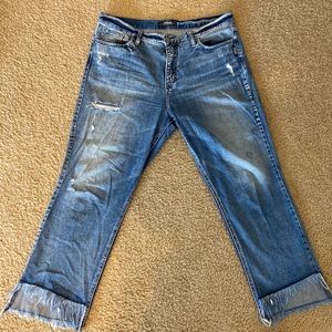Silver Vintage Ankle Straight Jeans Size 33